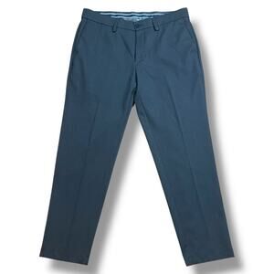 Haggar Cool Performance Dress Pants Mens Charcoal Tapered Slacks Size 34/29